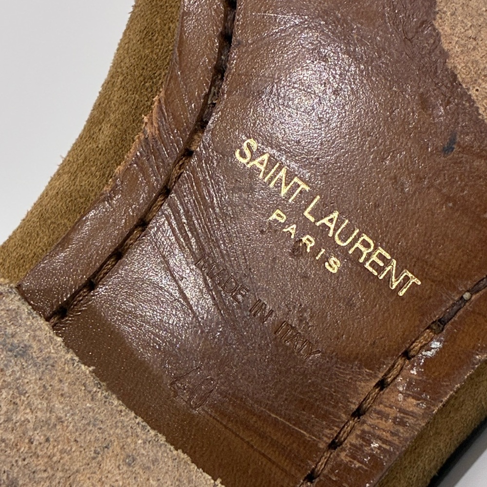$1290 Saint Laurent Wyatt Chelsea Boot Size US 7 EU 40 - Picture 11 of 12